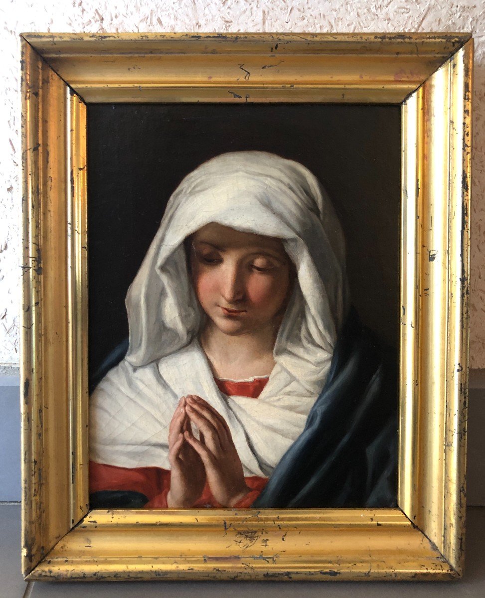 Giuseppina Anselmi Faina (turin 1818 - Florence 1872), Virgin In Prayer, 1839, Oil On Canvas-photo-4