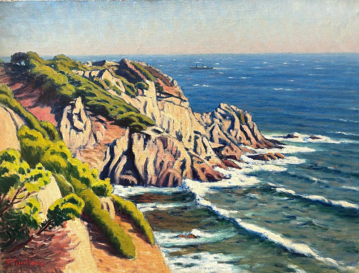 Charles Victor Guilloux (1866-1946), The Wild Coast, Oil On Canvas