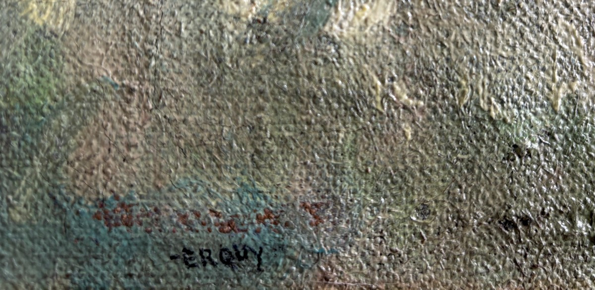 Ecole Française Du XXe Siècle, Bord De Mer : Rocher à Erquy En Bretagne, Huile Sur Toile-photo-3