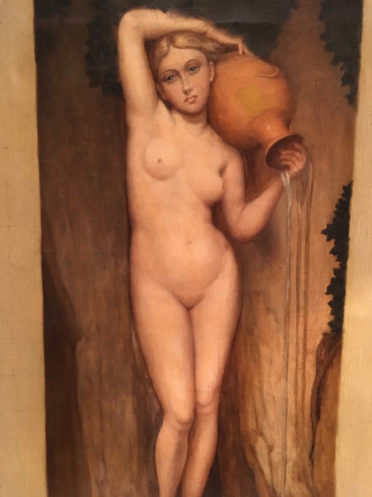 After Ingres, The Source, Nineteenth School, Oil On Canvas-photo-2