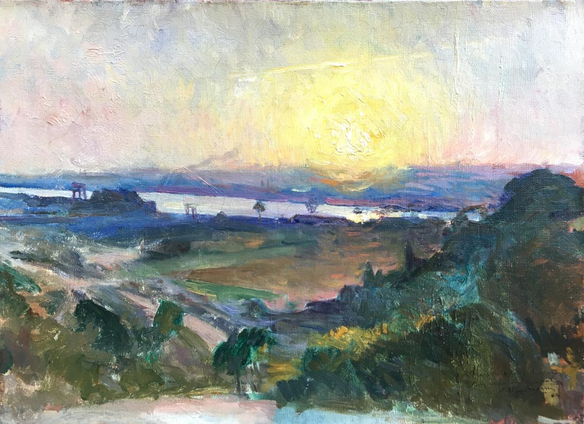 William Laparra (1873-1920), View Of Buttini On Bordeaux, Oil On Canvas-photo-2