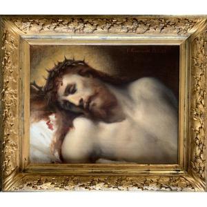 Félix Giacomotti (1828-1909), Christ At The Crown, Oil On Canvas, 1893