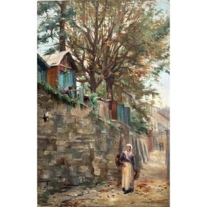 Georges Emile Lambert-fouras (xixe), Le Maquis Ou Les Bidonvilles De Montmartre, 1890, Huile