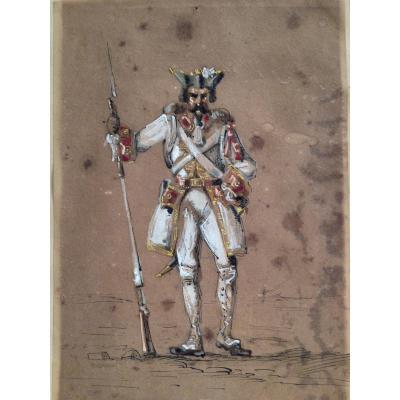 School Of Early Nineteenth Drawing Drawing Soldier