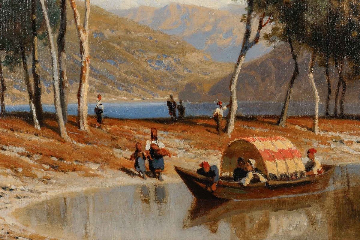  Karl GIRARDET (1813 - 1871) -   Le lac suisse de Brienz.-photo-3