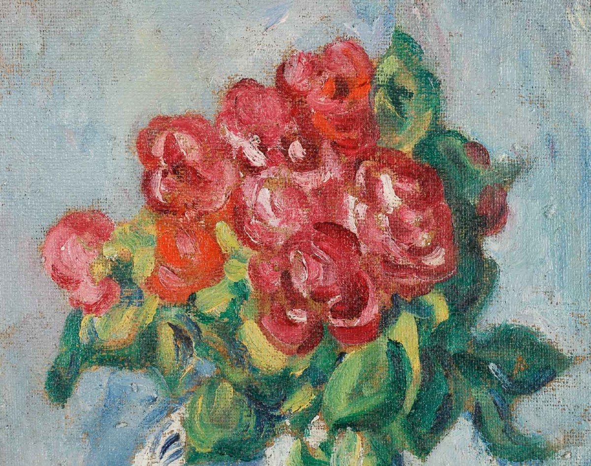 Louis VALTAT  (1869 - 1952) - Bouquet de pivoines, circa 1920-photo-3