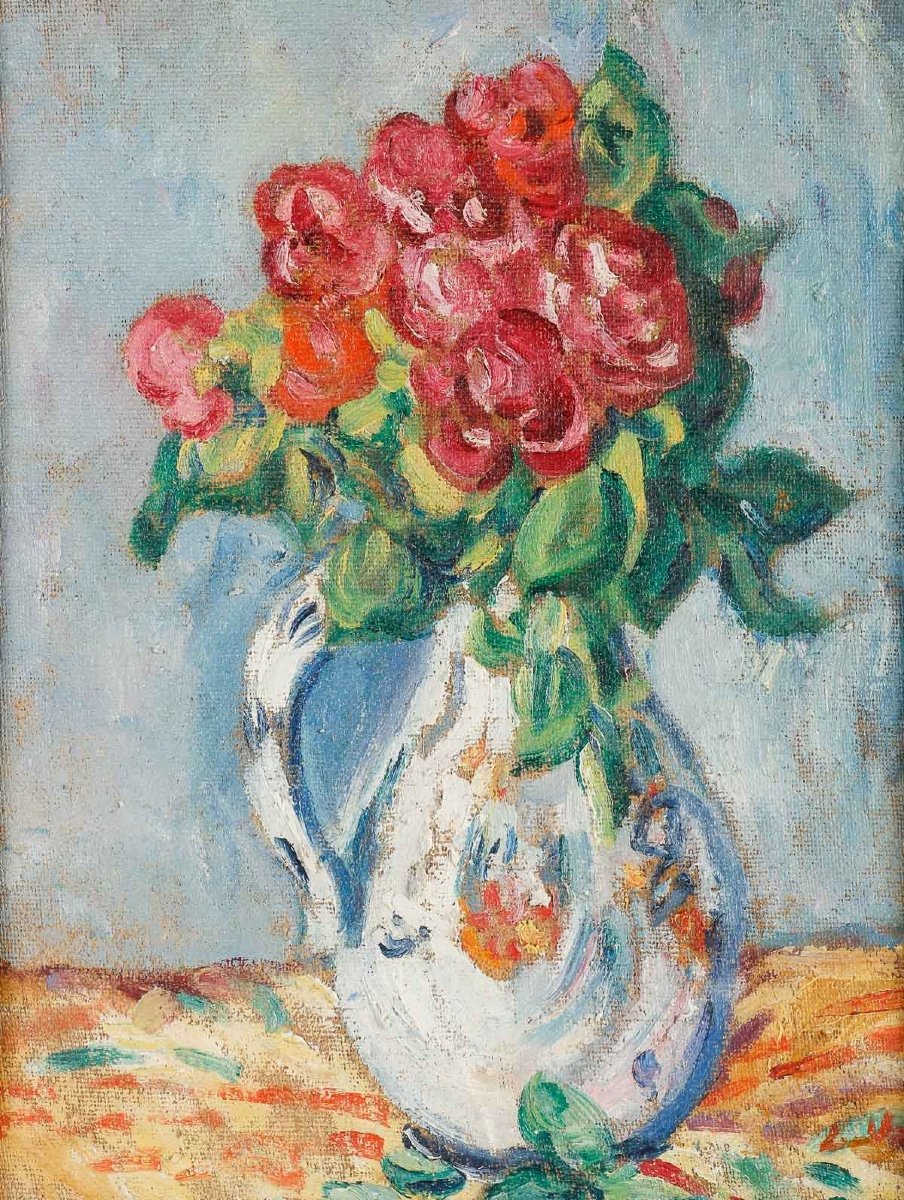 Louis VALTAT  (1869 - 1952) - Bouquet de pivoines, circa 1920