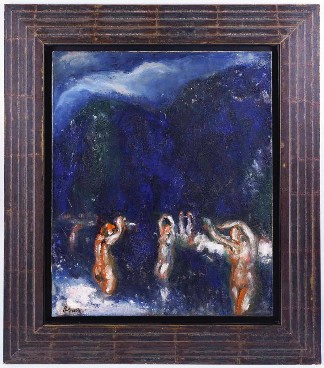 Adolphe Jules Péterelle (1876 – 1947) - “the Bathers” Circa 1920-photo-2