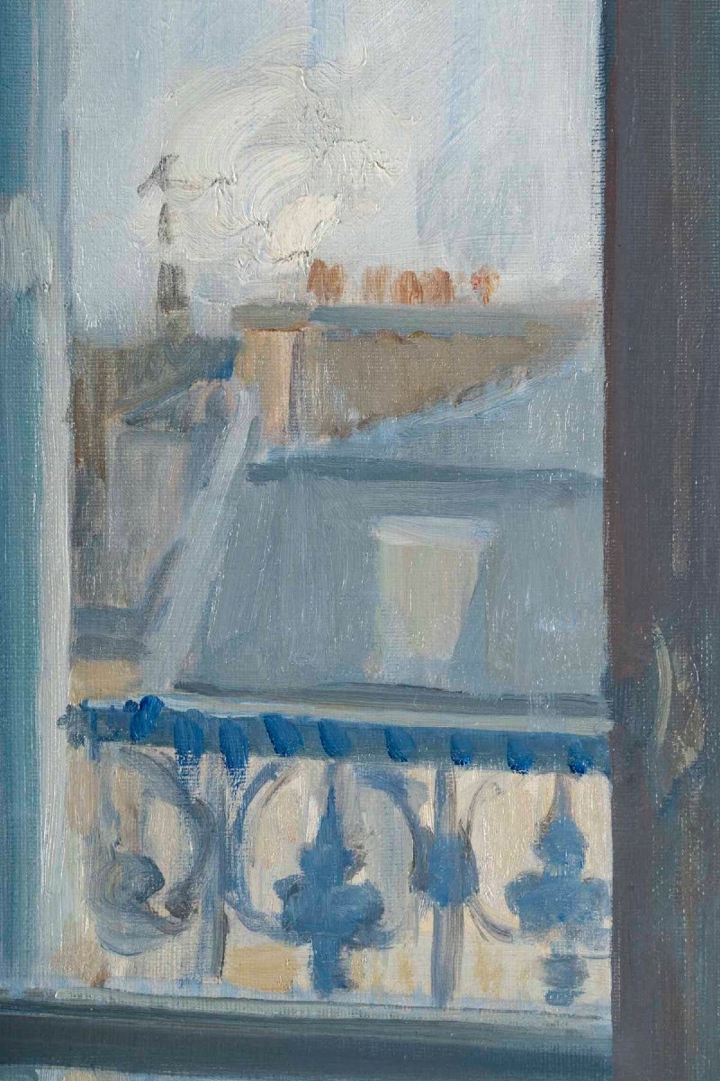 Eustache Grégoire Stoenescu (1885 - 1957), View Of The Rooftops Of Paris-photo-3