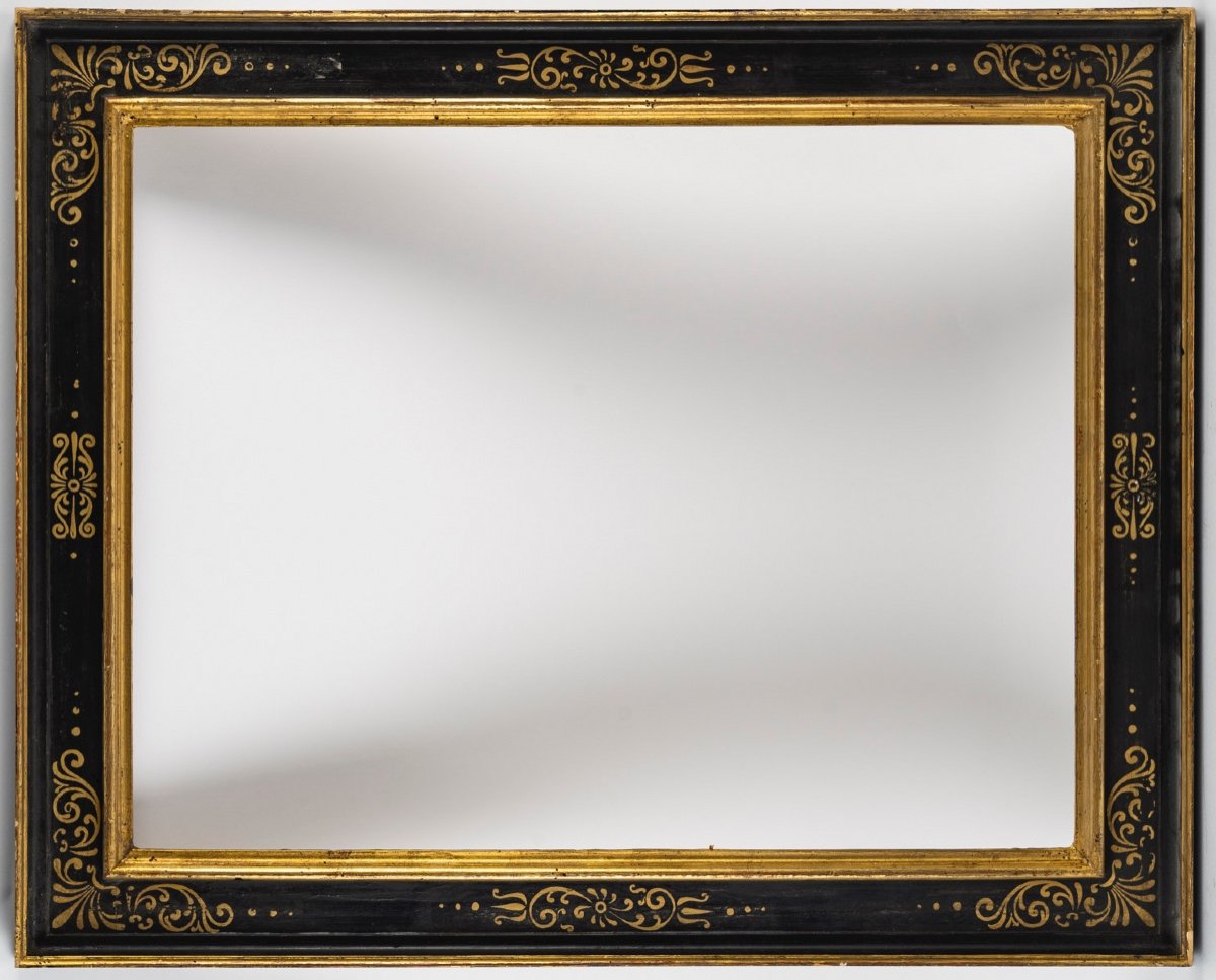 Frame 15 P Renaissance Style, Black And Gold Leaf 