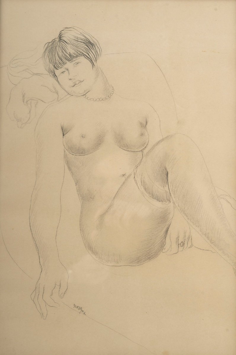 Adrien Dupagne (1889 - 1980) Belgian - Erotic Nude Circa 1920. -photo-2