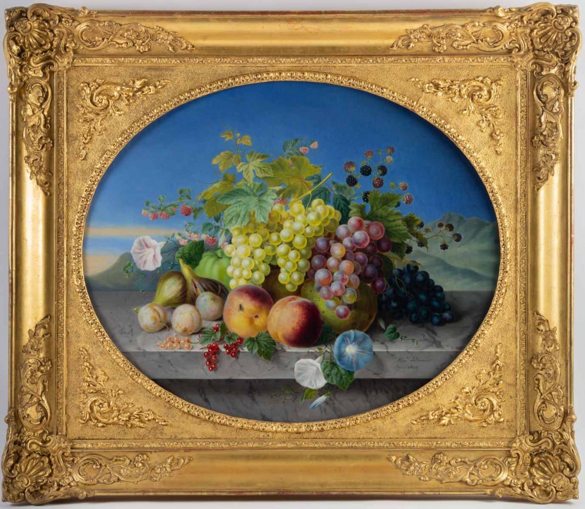 Lallemand  Adèle Née Le Corbeiller (born In Paris In 1807) - Pair Of Still Life Dated 1845.-photo-8