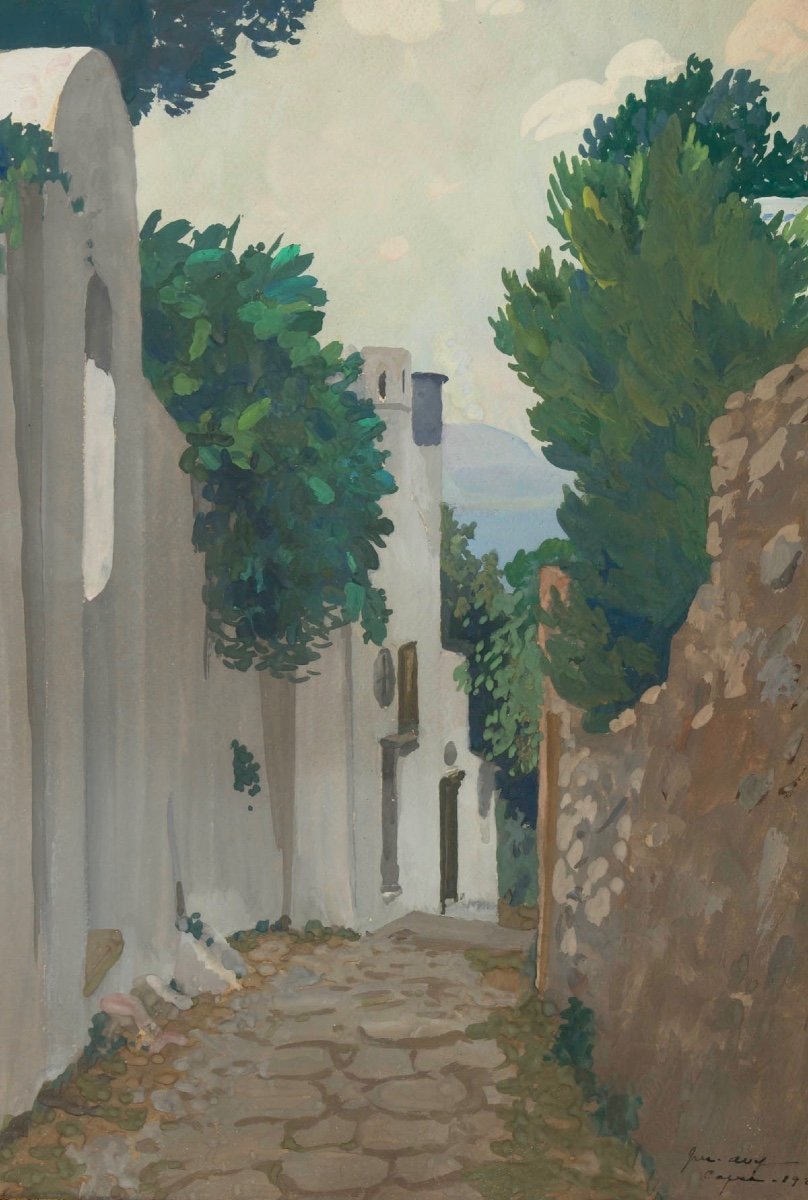 Joseph Jean Marius Avy (marseille 1871 - Paris 1939) - Capri- Dated 1920.-photo-4