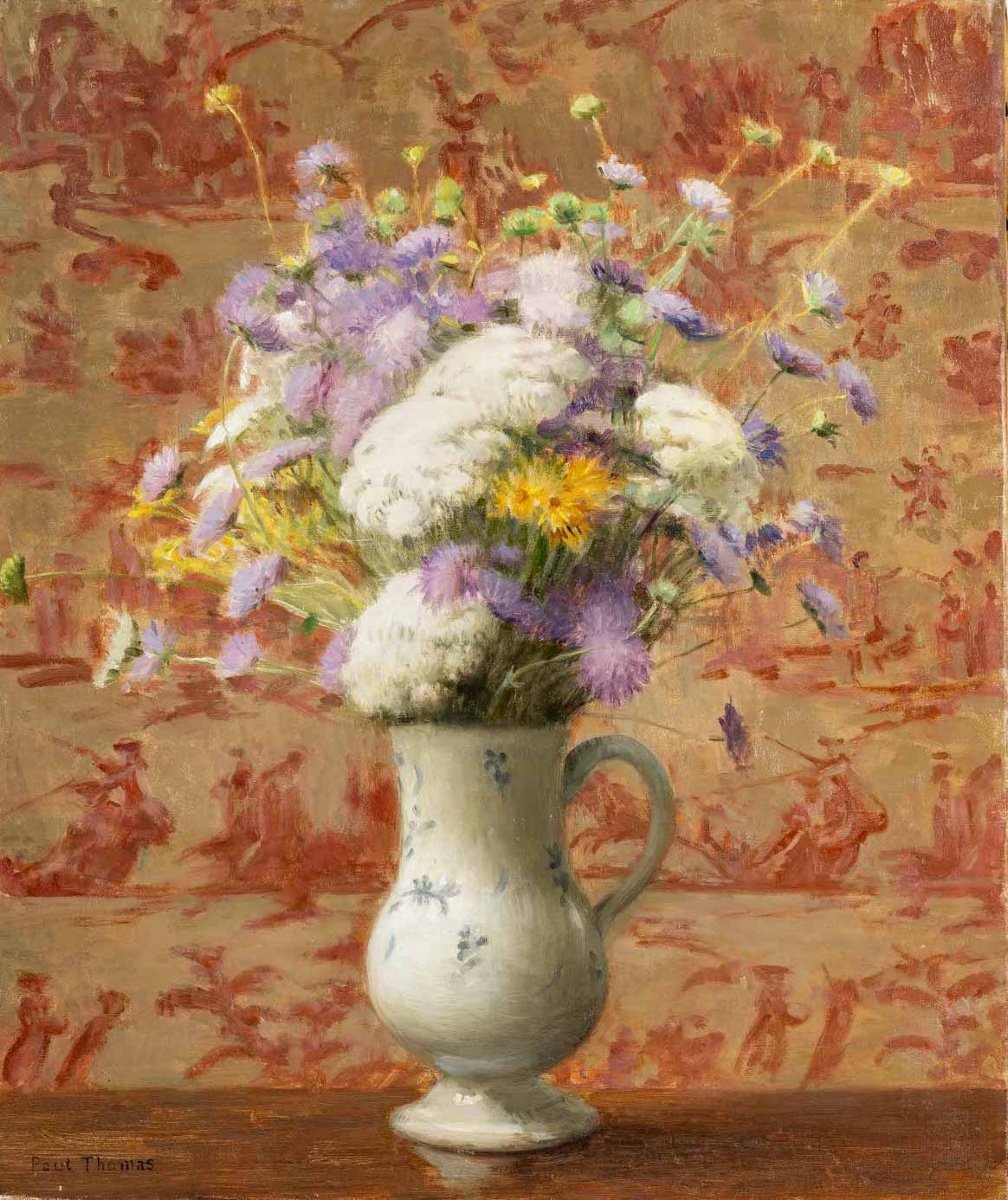 Paul THOMAS (1859 - 1910) - Bouquet de fleurs.