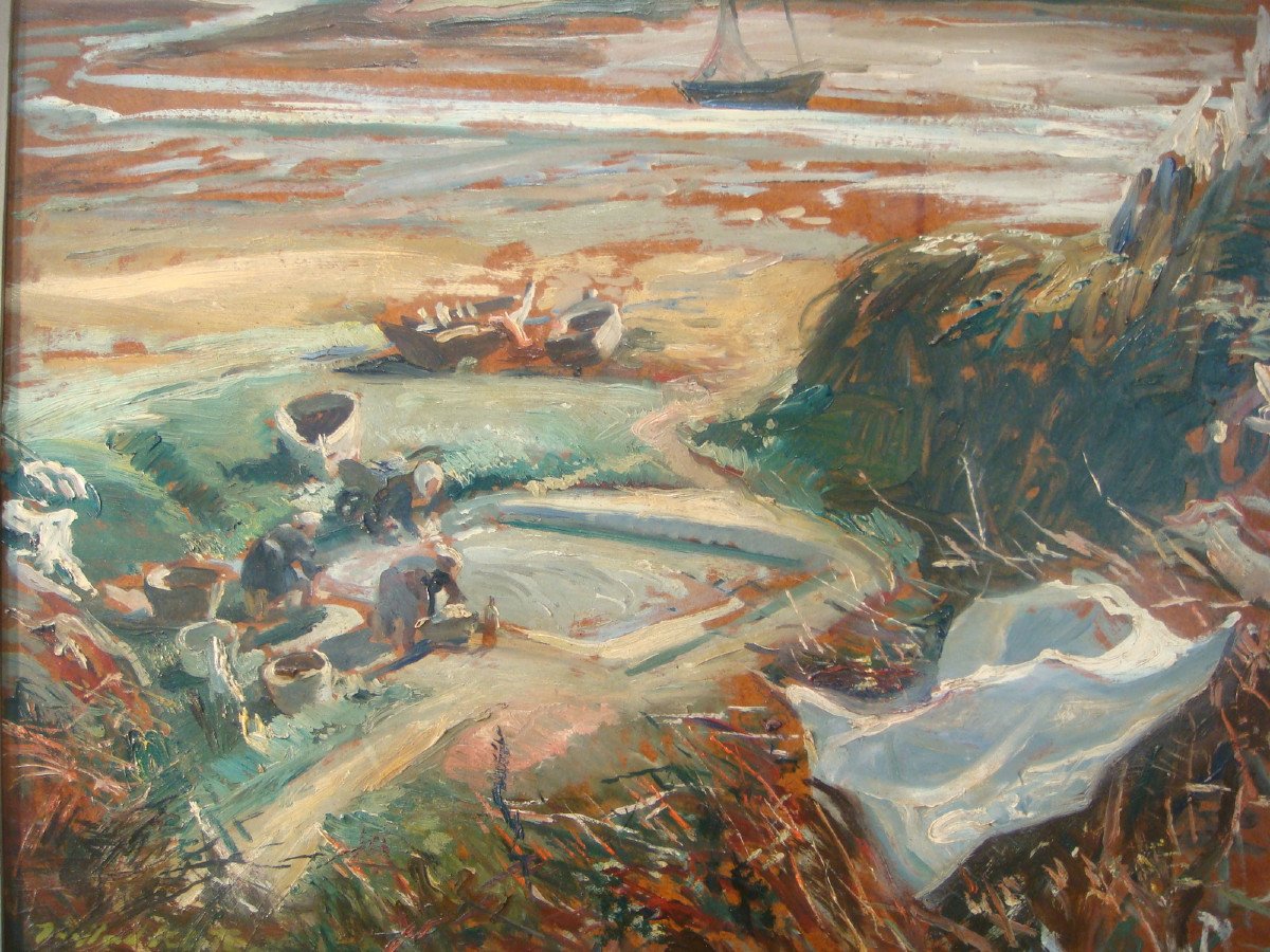 Painting Washerwomen In Brittany Trafford Klots-photo-1