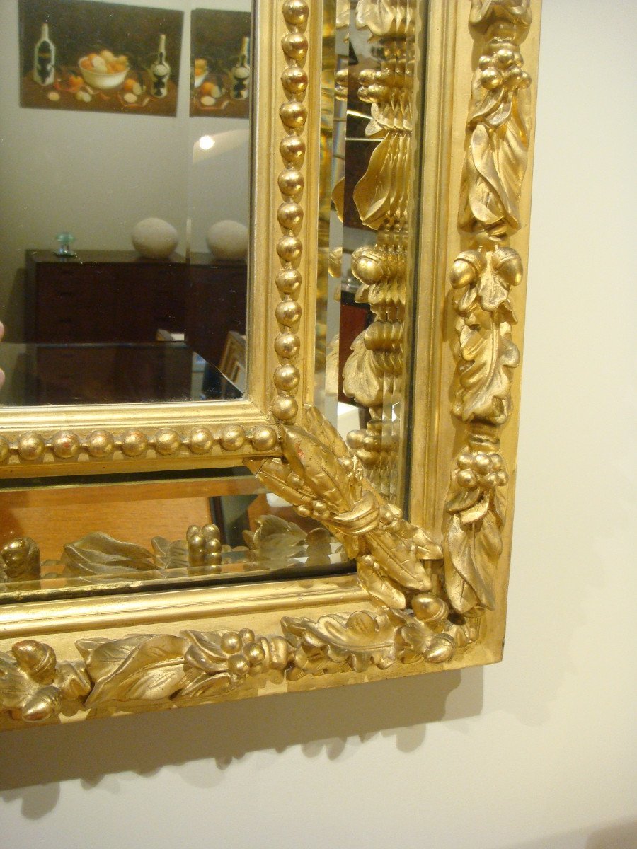 Grand Miroir De Style Louis XVI - Epoque Second Empire -photo-4