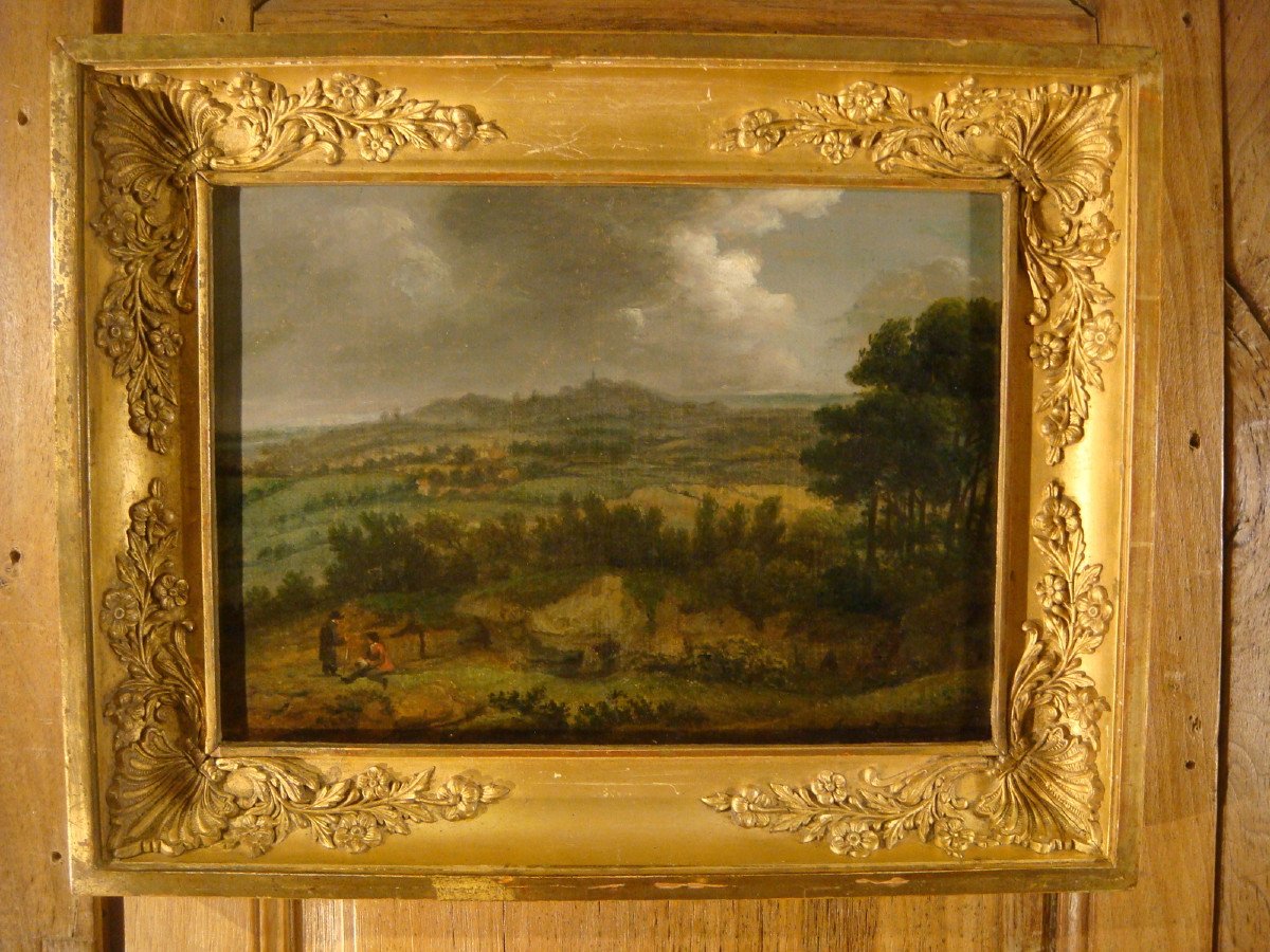 Hilly Landscape Painting - XIXth Century-photo-2