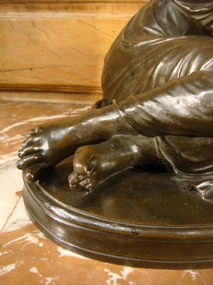 Sculpture En Bronze Jeune Femme A L’antique Epoque Second Empire-photo-3