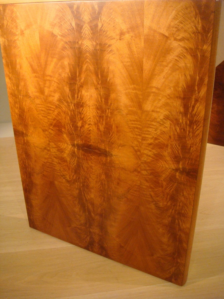 Desk In Blond Walnut Wood Art Deco Period Circa 1930-photo-6