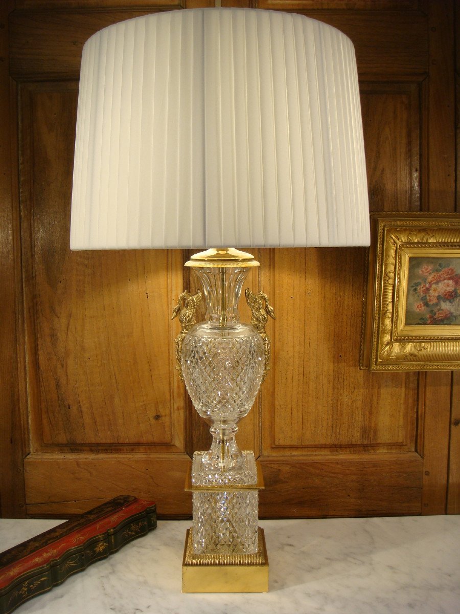 Lampe En Cristal Taille De Style Charles X 