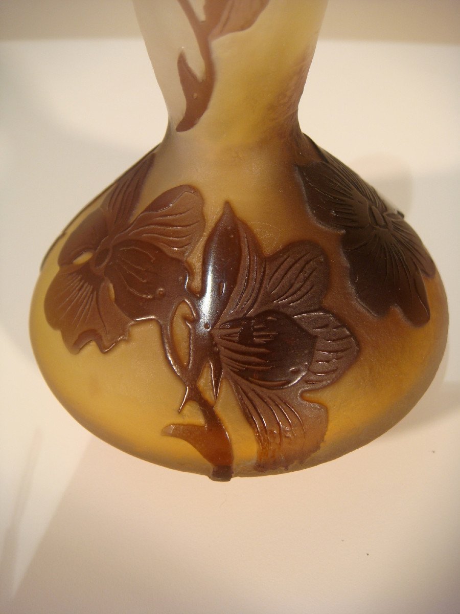 Galle Small Coloquinte Vase Art Nouveau Period-photo-3