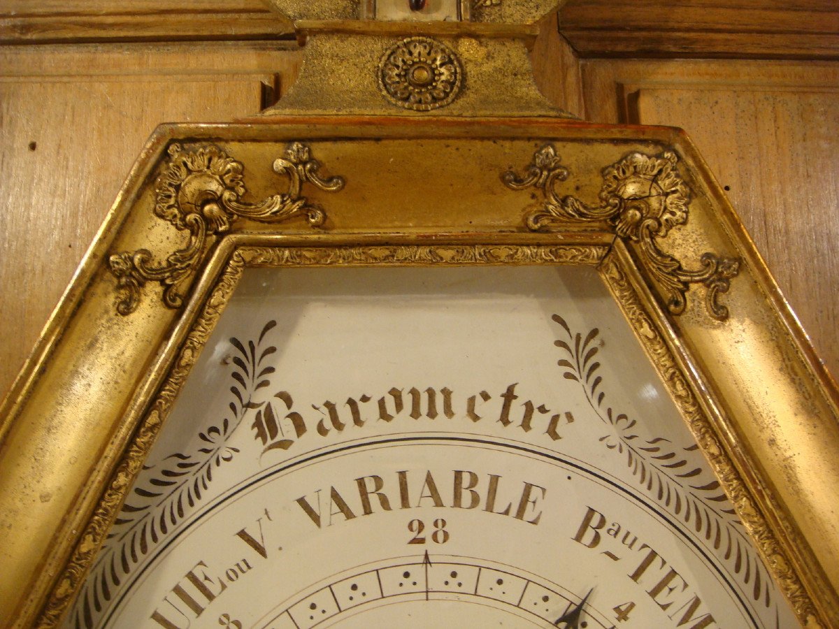 Barometre Thermometre Lyre Epoque Charles X -photo-3