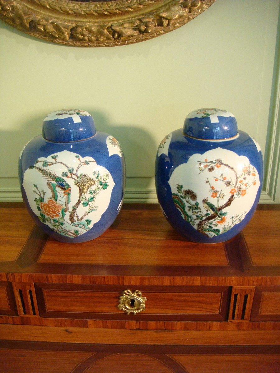 Pair Of Chinese Porcelain Ginger Jars - 19th Century Period. -photo-2