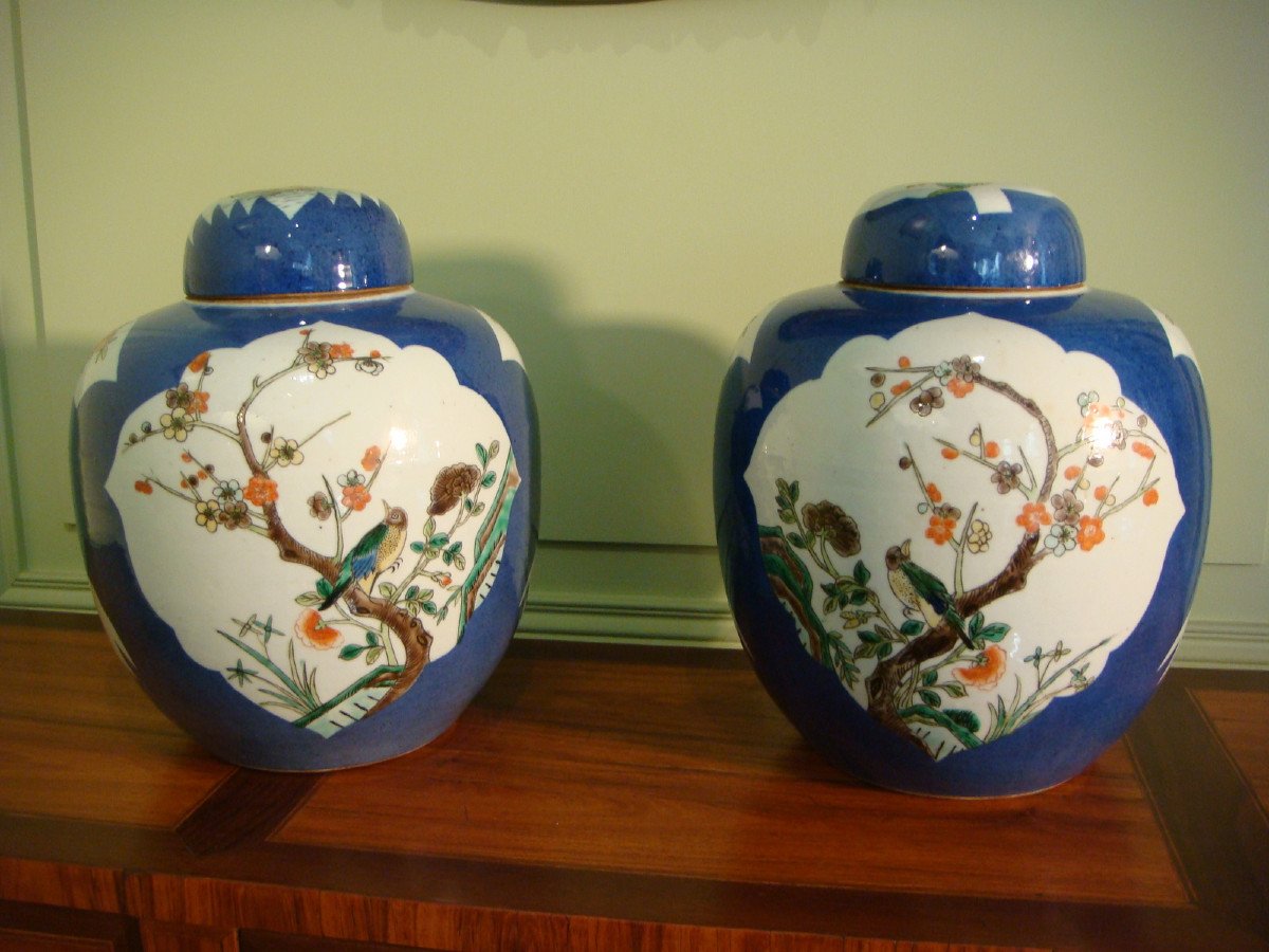 Pair Of Chinese Porcelain Ginger Jars - 19th Century Period. -photo-8