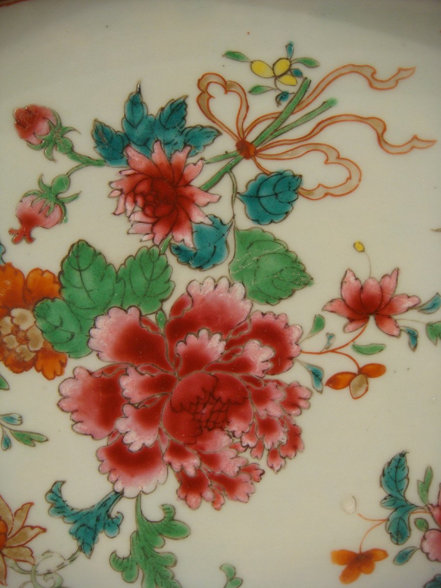 Dish In The Company Of The Indies Famille Rose Period XVIIIth Century -photo-4