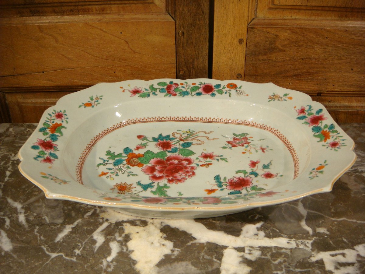 Dish In The Company Of The Indies Famille Rose Period XVIIIth Century -photo-6