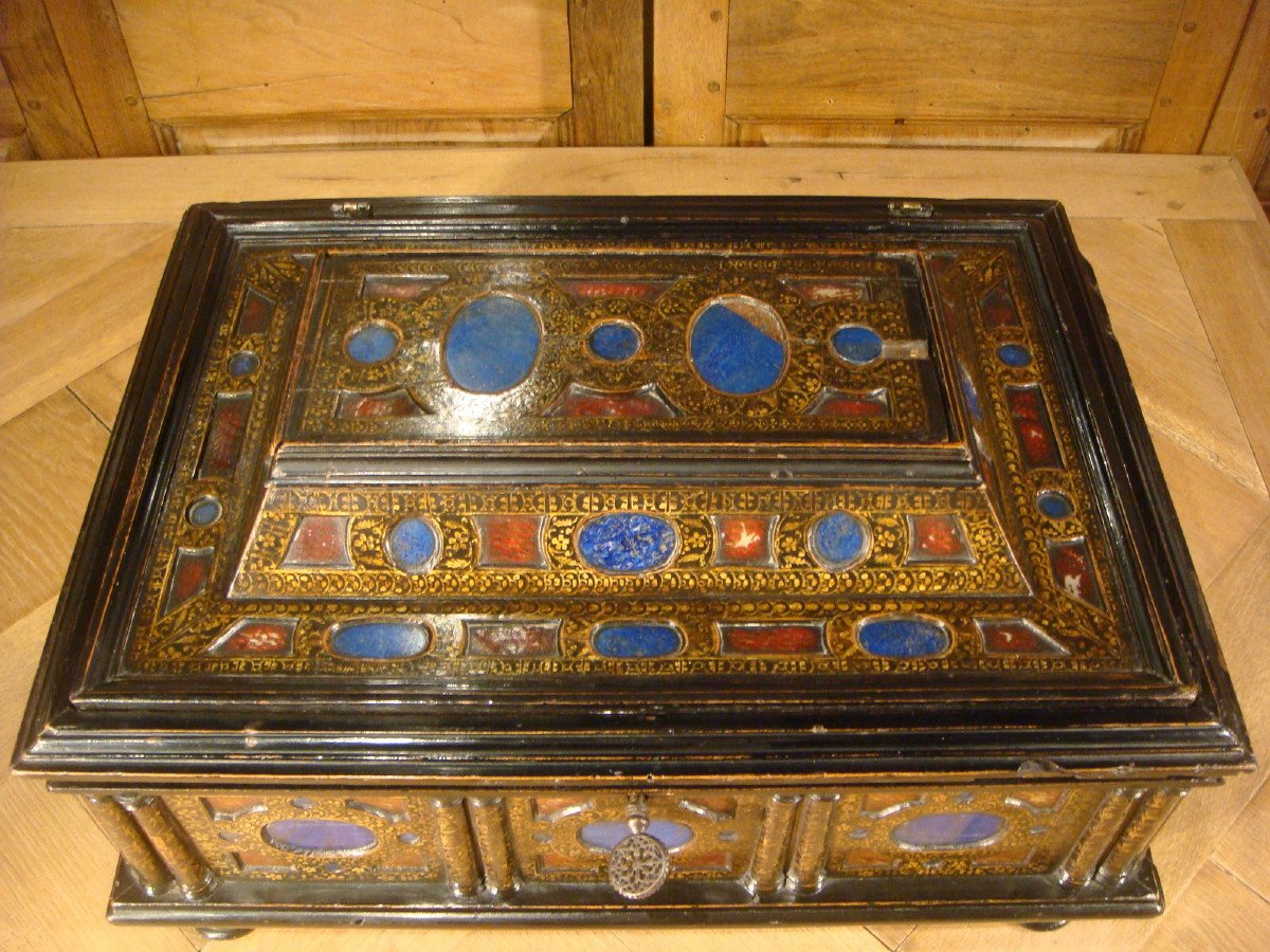 Large Cassetta Venice Lapis Lazuli Box Period Late 16th - 17th Century -photo-2