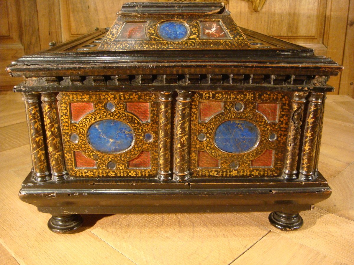 Large Cassetta Venice Lapis Lazuli Box Period Late 16th - 17th Century -photo-4