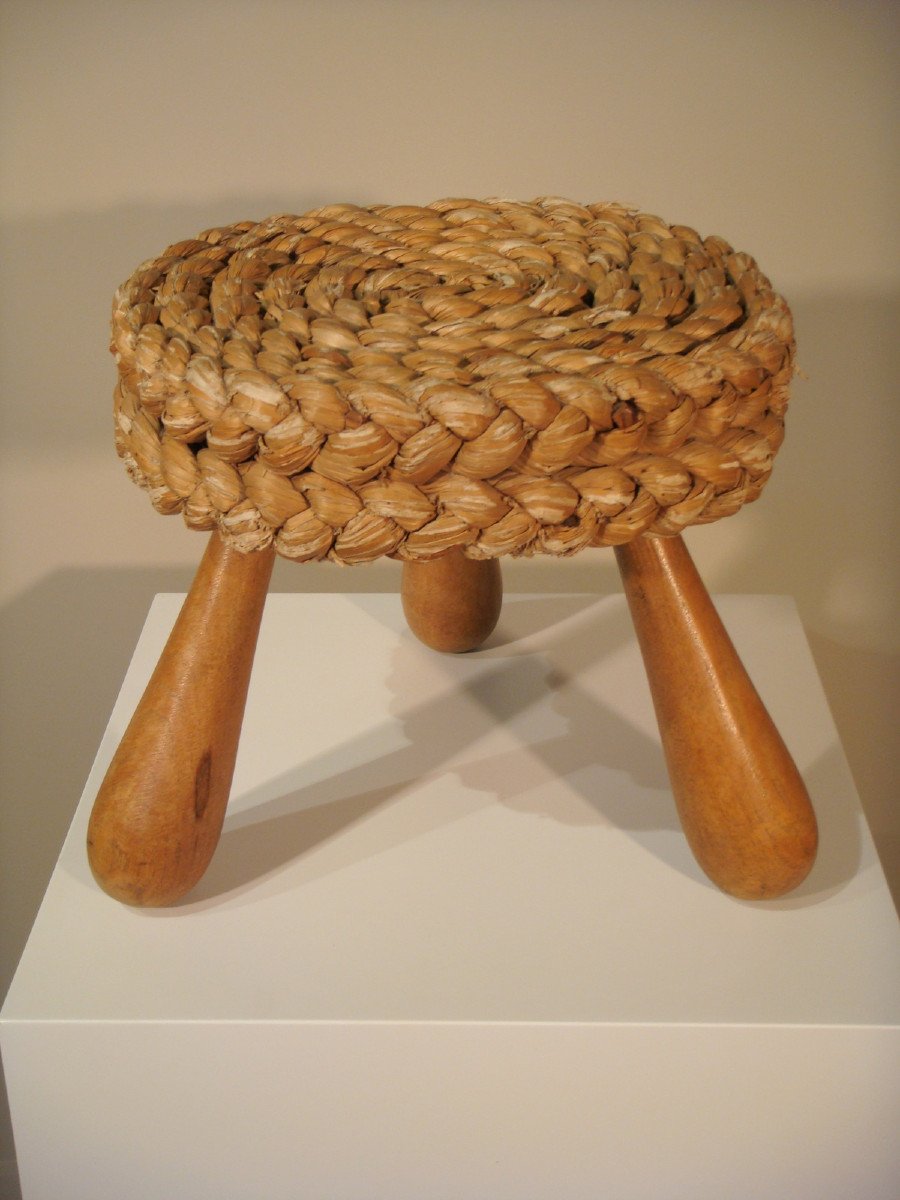 Tabouret De Adrien Audoux Et Frida Minet Epoque XX ème Siècle 