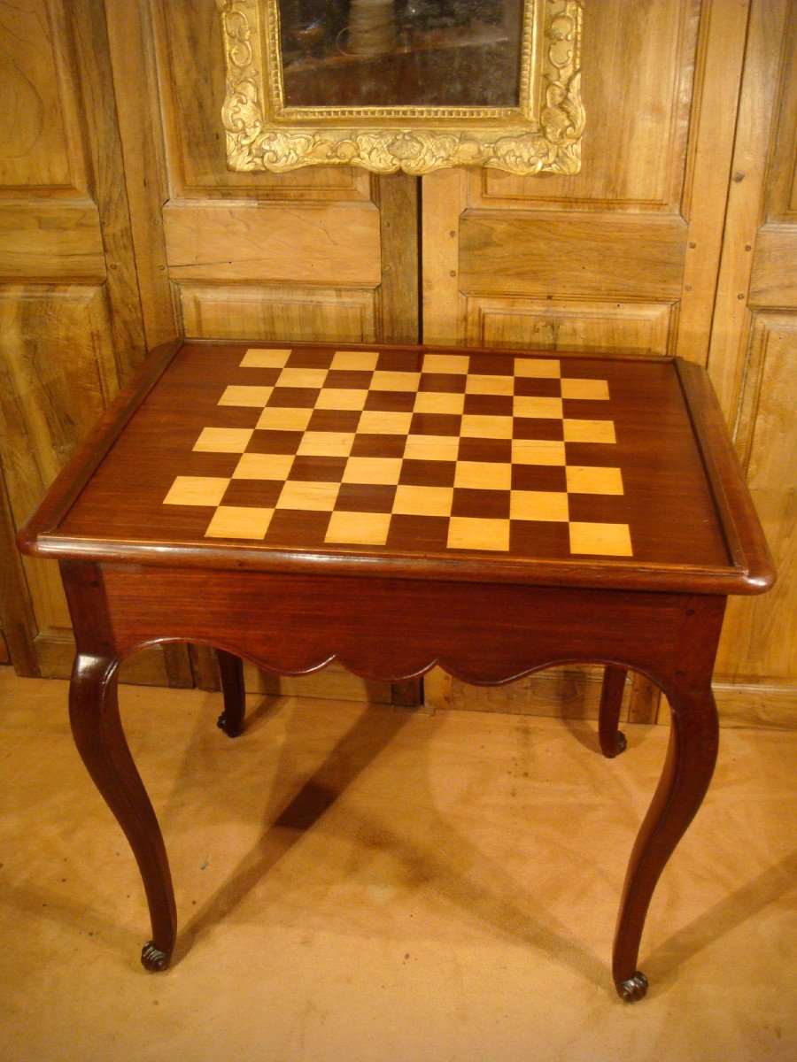 18th Century Solid Mahogany Cabaret Games Table -photo-4