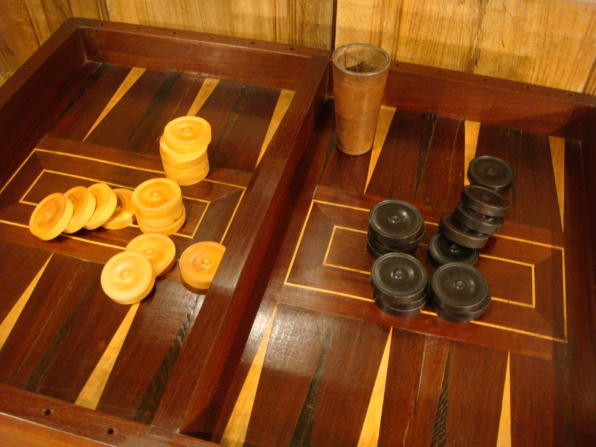 18th Century Solid Mahogany Cabaret Games Table -photo-8