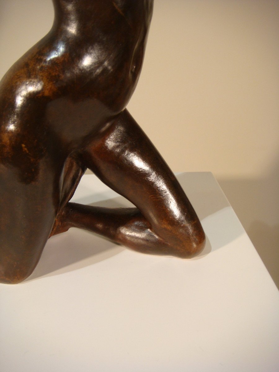 Proantic Bronze Sculpture Babe Nude Woman