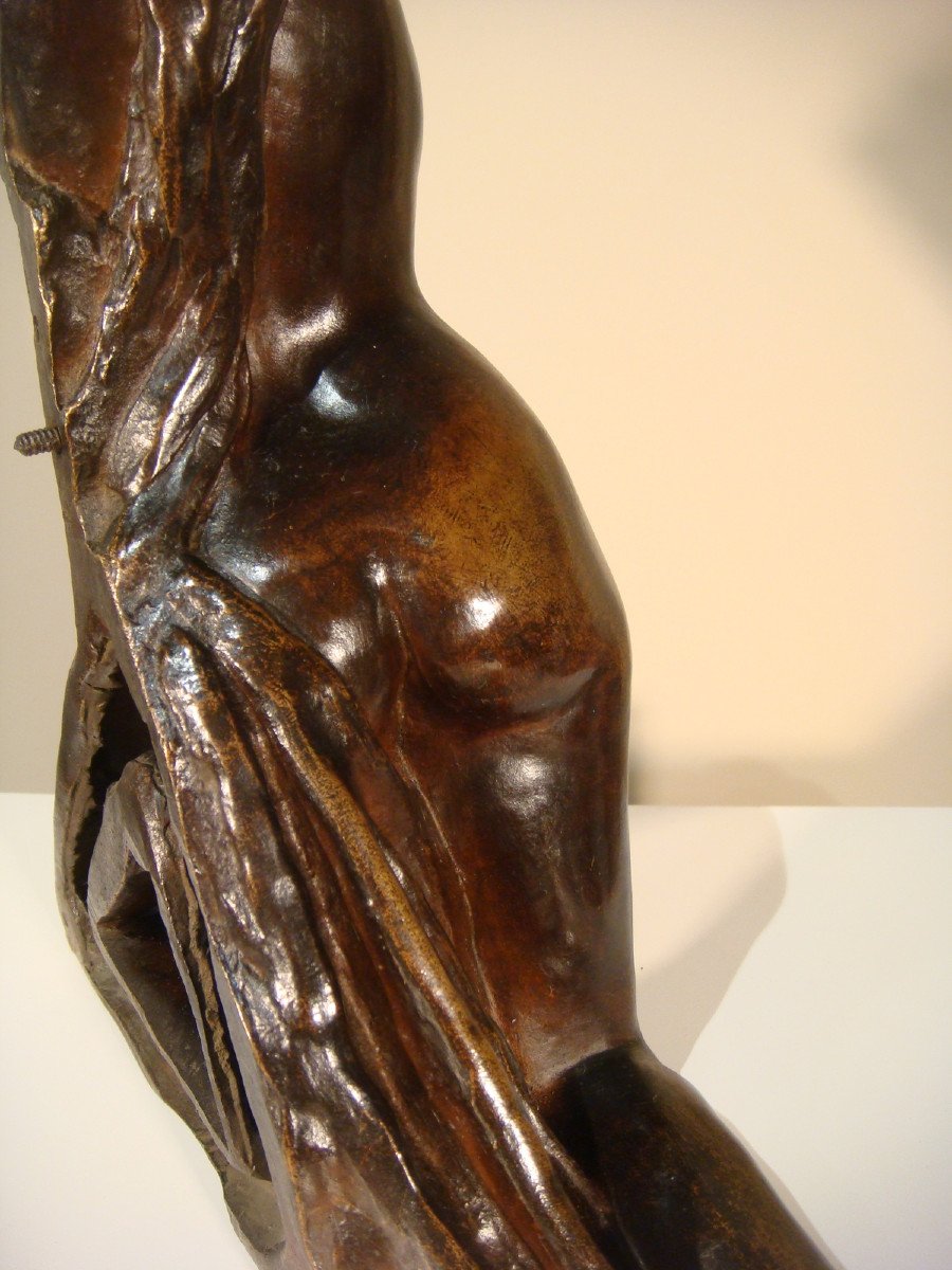 Proantic Sculpture En Bronze Jeune Femme Nue