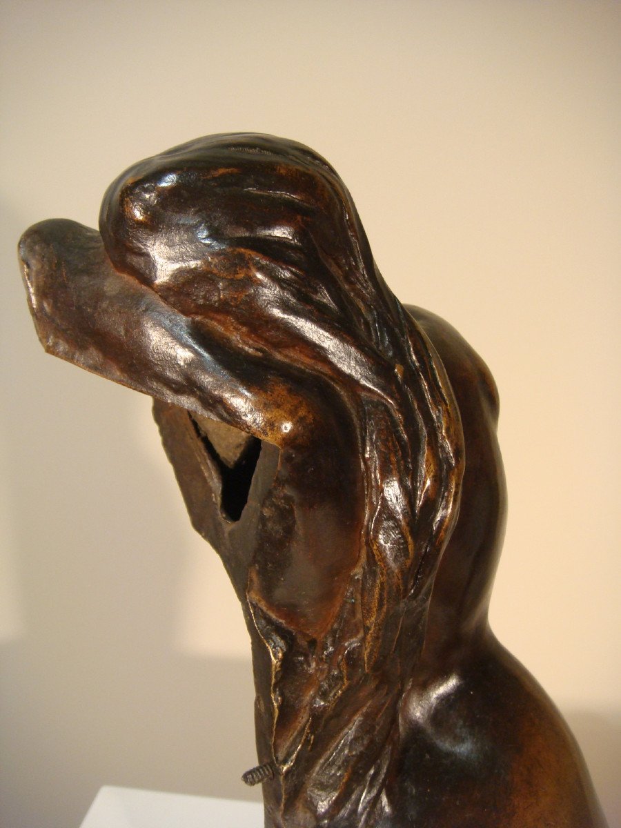 Bronze Sculpture Young Nude Woman -photo-5