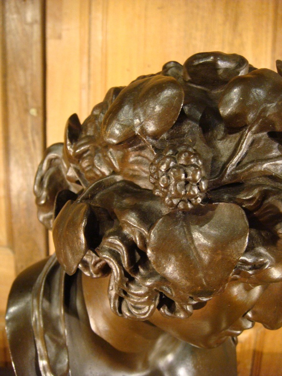 Bacchus In Bronze By Barbedienne, Second Empire Period -photo-6