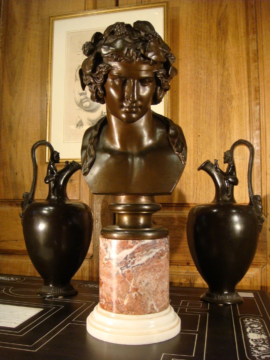 Bacchus In Bronze By Barbedienne, Second Empire Period 