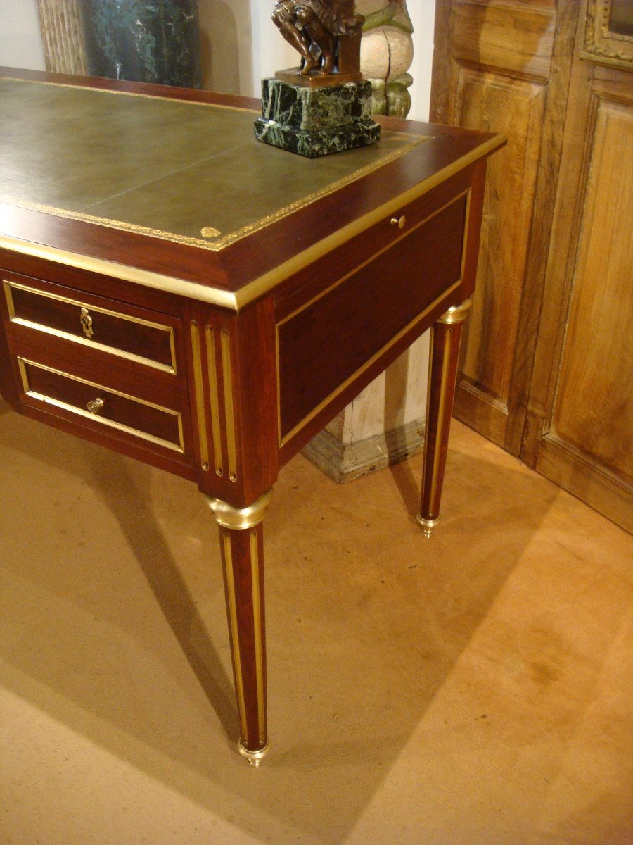 Louis XVI Style Mahogany Bureau Plat-photo-4