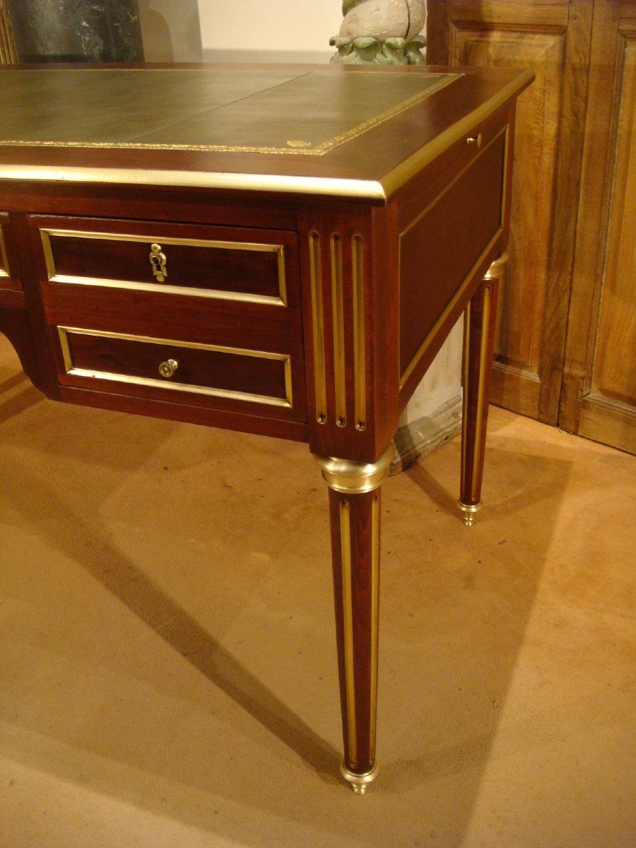 Louis XVI Style Mahogany Bureau Plat-photo-2