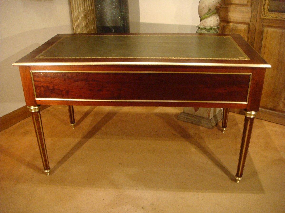 Louis XVI Style Mahogany Bureau Plat-photo-4