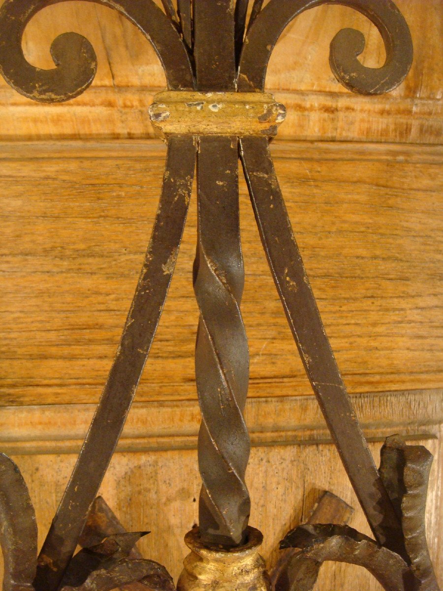 Pair Of Wall-mounted Candlesticks, Late 17th Century -photo-4