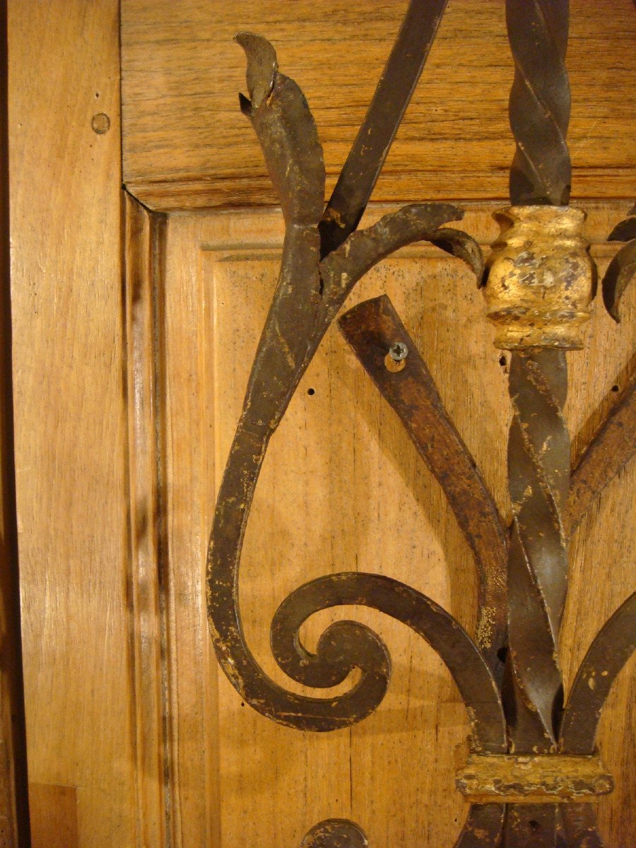 Pair Of Wall-mounted Candlesticks, Late 17th Century -photo-3