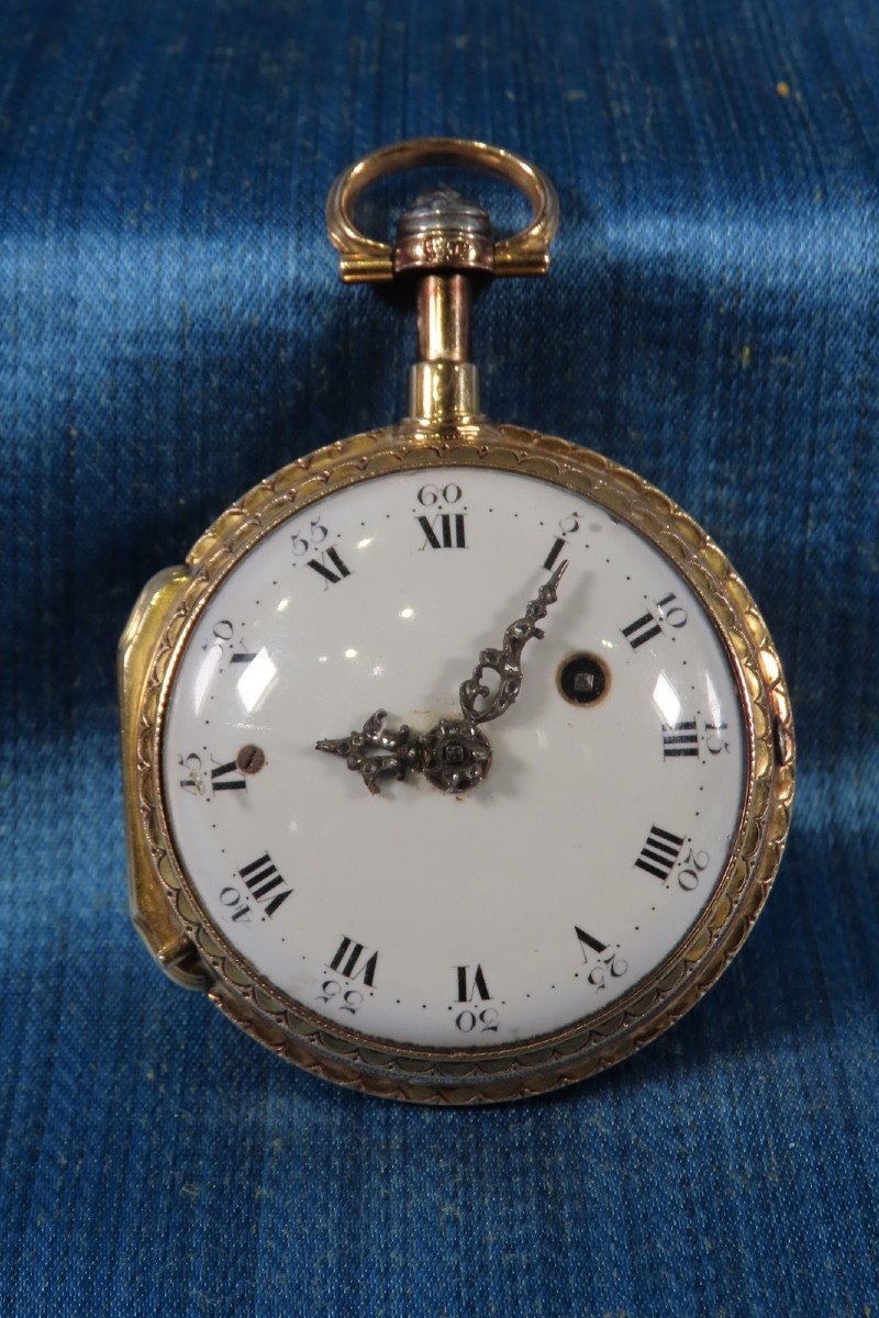 Gold And Diamond Toc Cock Watch - 18th Century Period.-photo-2