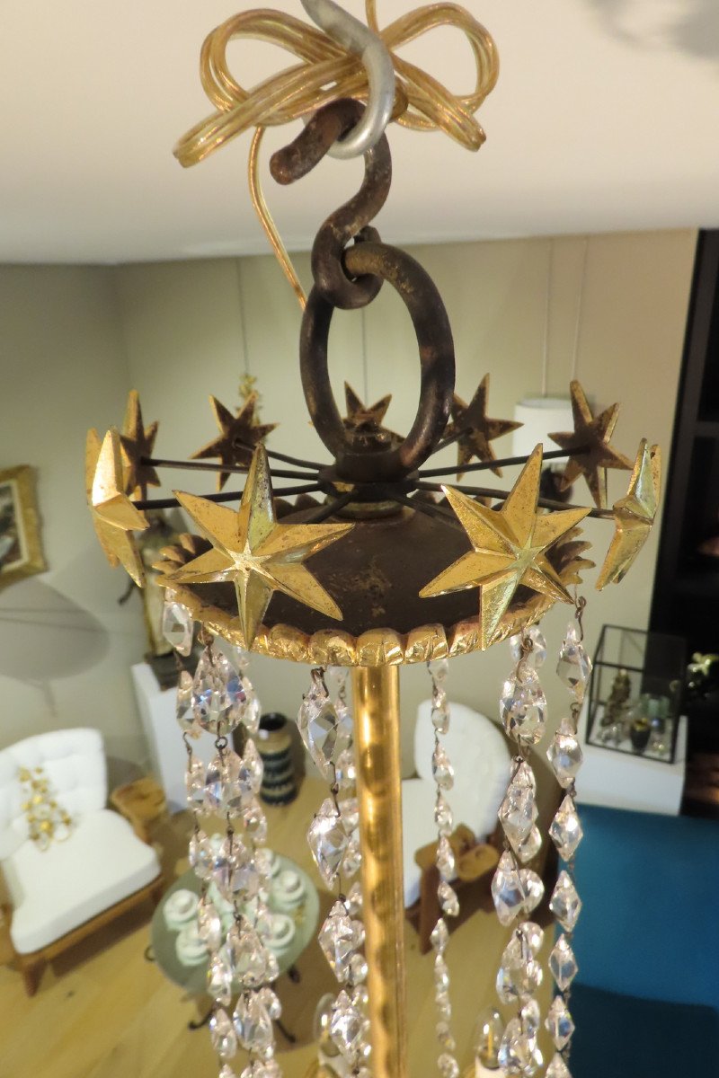 Empire Period Gilt Bronze And Crystal Chandelier -photo-6