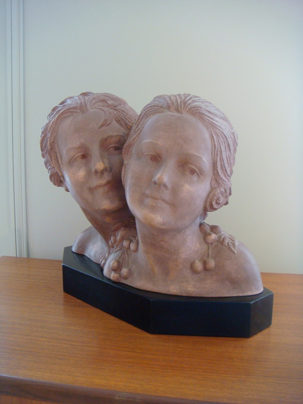 Chiparus Sculpture Terracotta Representative A Young Couple-photo-3