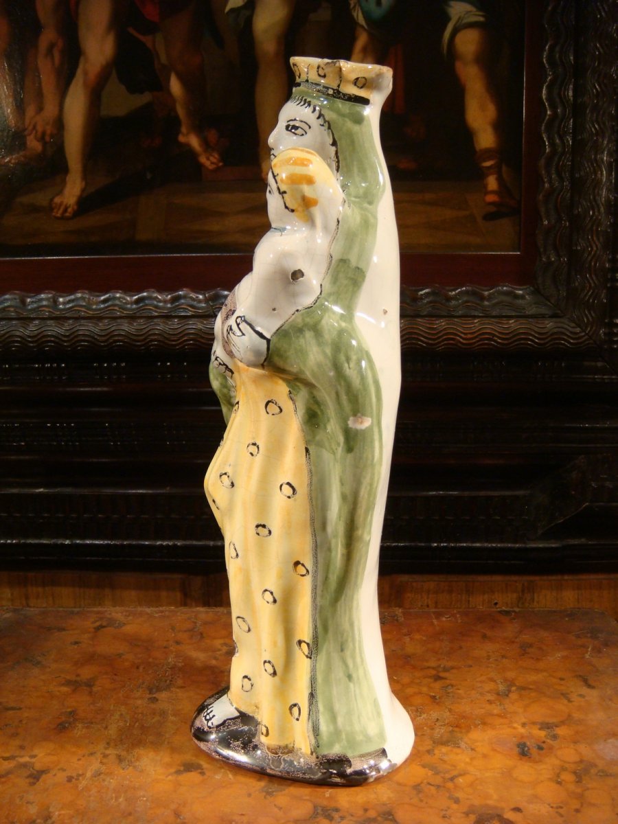 Vierge d'Accouchée En Faience De Rennes - Epoque XVIII ème -photo-4