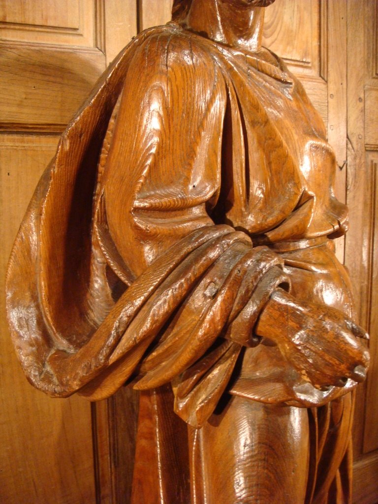 Grande Sculpture Saint Jean Baptiste - Epoque Début XVIII ème Siècle-photo-1